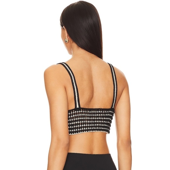 Lovers And Friends Tropica Knit Top in Black and Tan - Picture 3 of 7